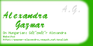 alexandra gazmar business card